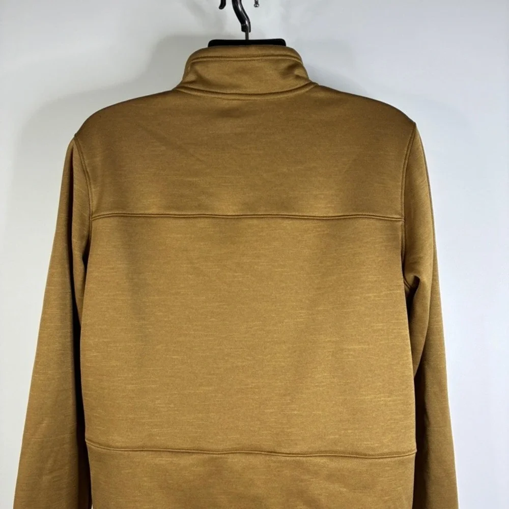 The‎ North Face Men's Fleece Lined Jacket Camel Tan Full Zip Logo Large -READ